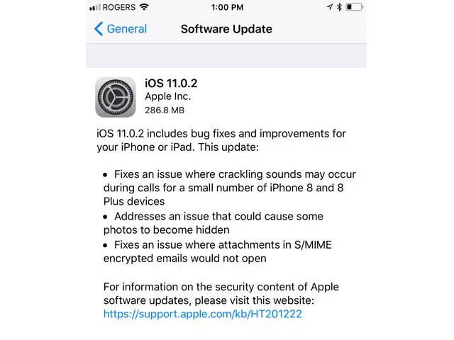 11.0.2 ios update for iPhone and iPad