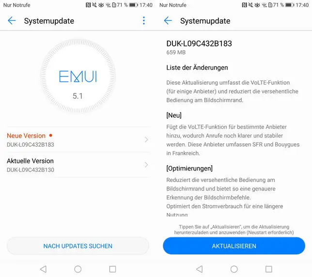 Honor 8 Pro VoLTE Update in Germany 