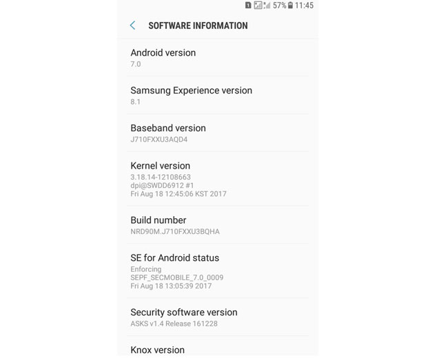 Nougat Update For Galaxy J7 (2016)