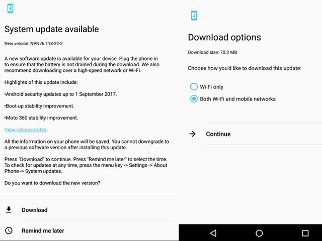 Moto Z Play September Security Update