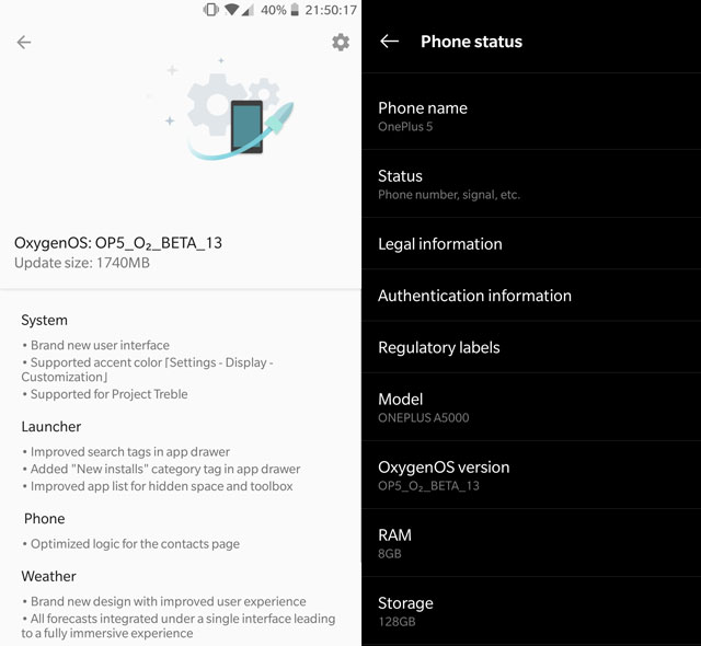 OnePlus 5 and 5T Open Beta Update