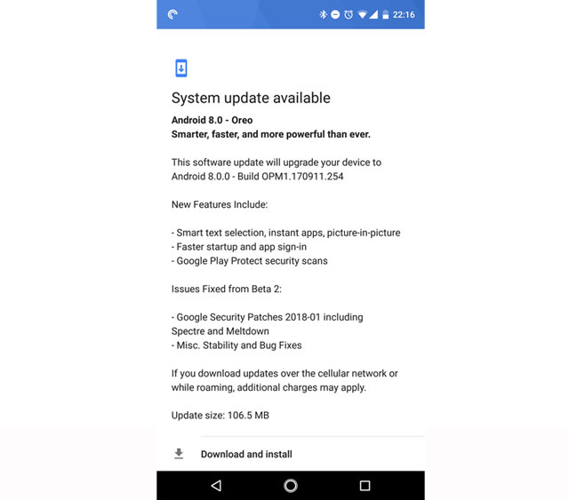 Essential Phone Android Oreo Beta 3 Update