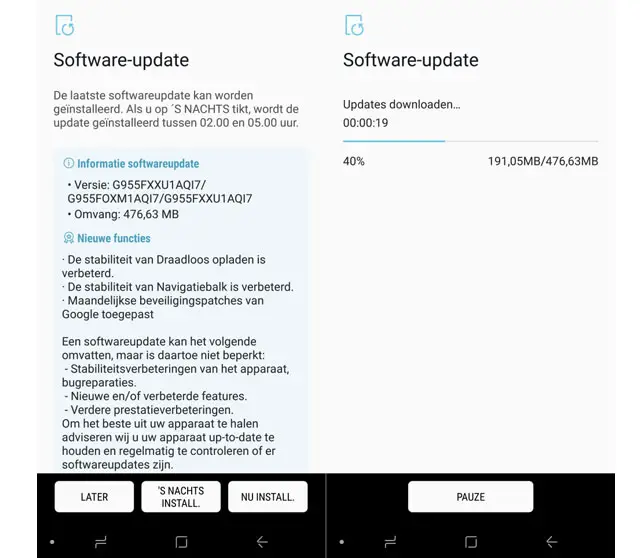 Galaxy S8 and S8+ BlueBorne Security Fix Update