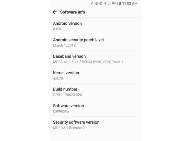 Sprint LG V30 Android Oreo Update