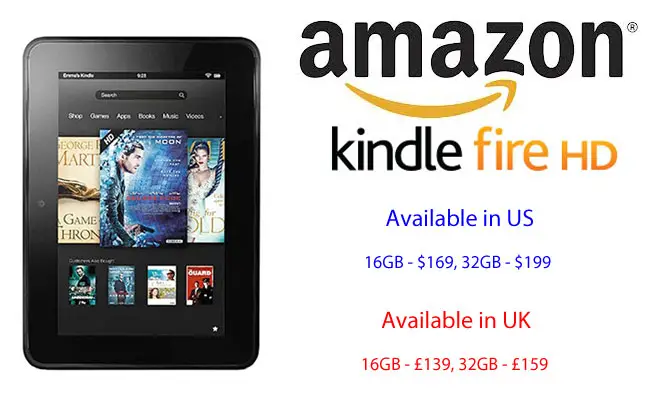 Amazon reduced the price of Kindle Fire HD tablet in US, UK