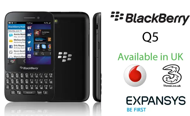 Blackberry Q5 available in UK Carriers and retailers