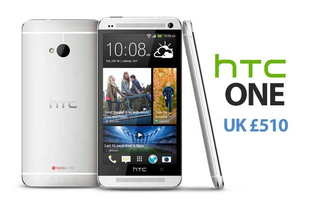 HTC One was unveiled officially in UK and priced Â£510 SIM free