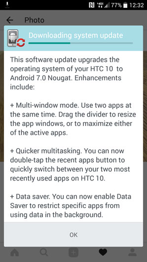 Nougat Update Verizon HTC 10