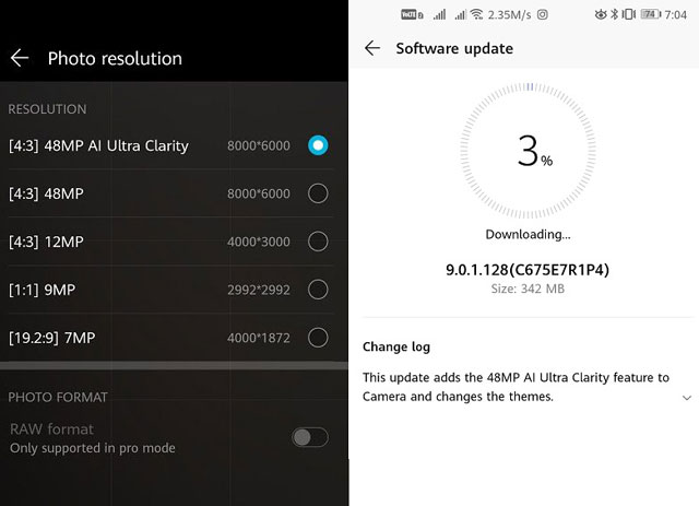 Honor View 20 Camera and security patch update 