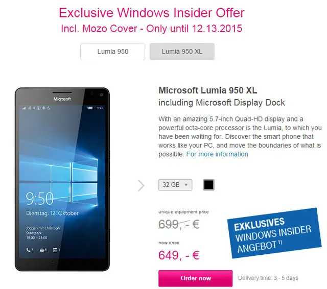 Microsoft Lumia 950 XL Offer Image