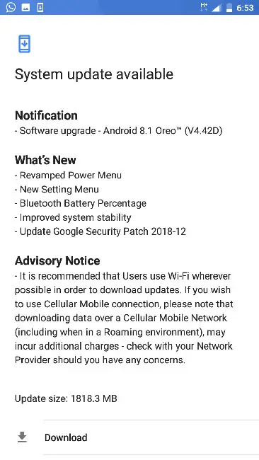 Android 8.1 Oreo Update For Nokia 3 