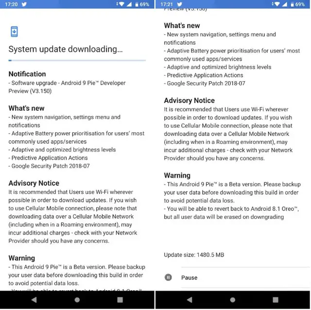 Nokia 7 Plus Android 9 Pie Beta 4 Update