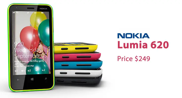 Nokia Lumia 620 Released and Now Available, Price $249