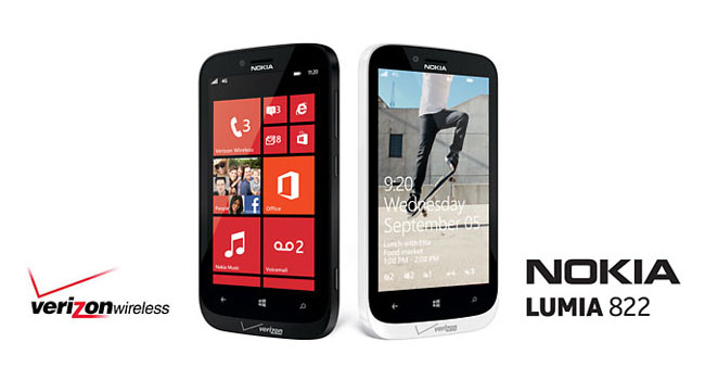 Nokia Lumia 822 Windows Phone 8 Priced for $0.01 by Verizon Wireless