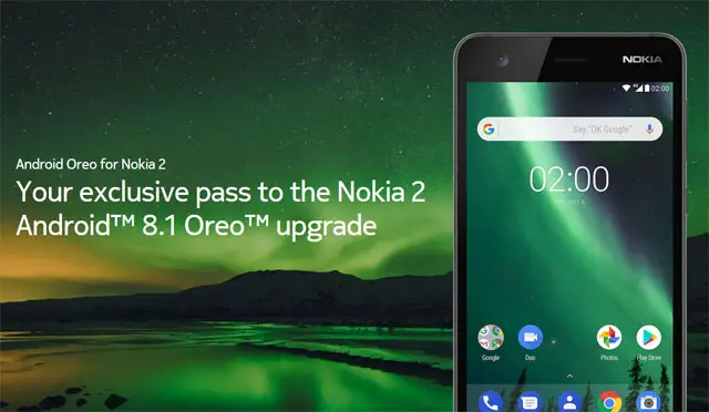 Nokia 2 Oreo 8.1 Update