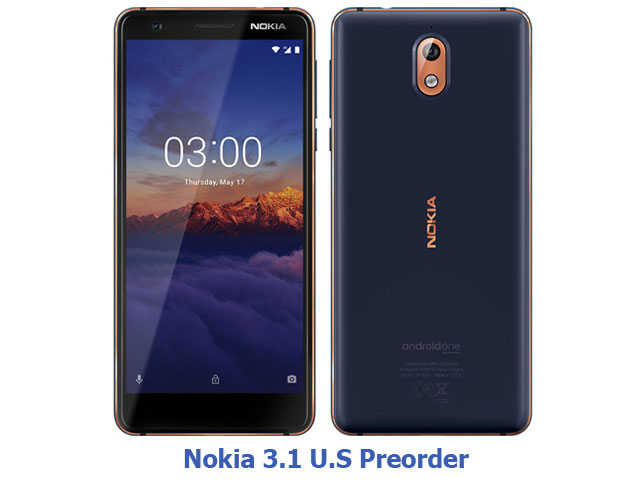 Nokia 3.1 Preorder USA