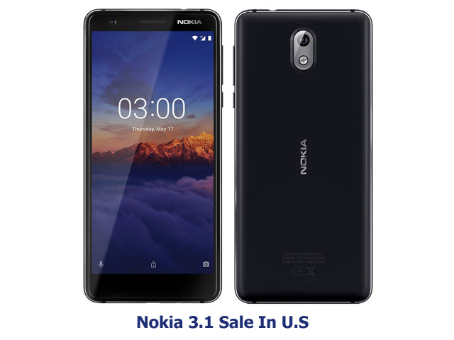Nokia 3.1 US Sale