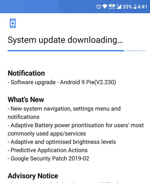 Nokia 3.1 Plus Android Pie Update