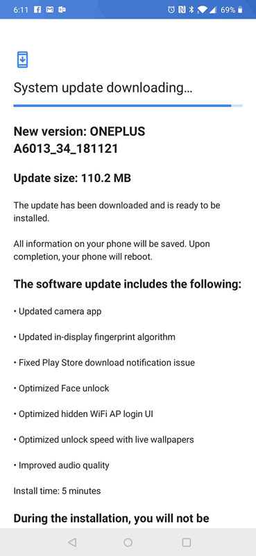 T-Mobile OnePlus 6T Second OTA Update