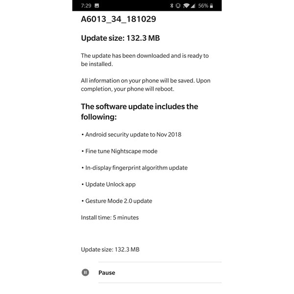 OnePlus 6T T-Mobile Software update