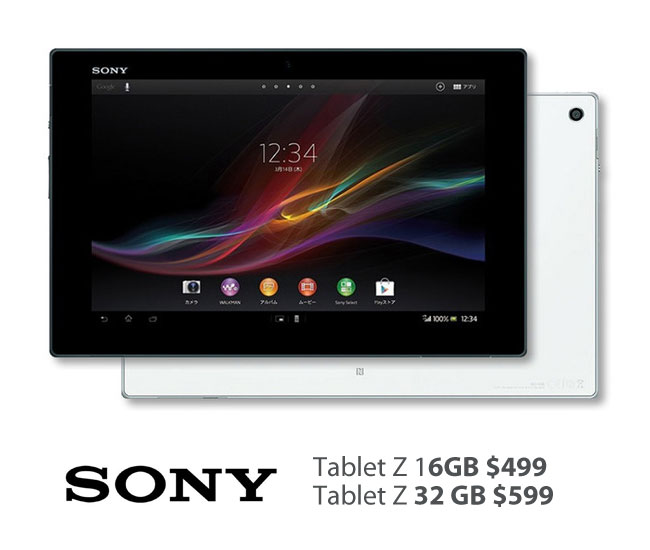 Sony Xperia Tablet Z Release Date and Price Confirmed Tablet Z 16GB $499, 32GB $599