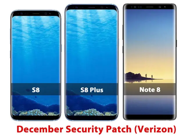 December Patch For Verizon Galaxy S8, S8+, Note 8