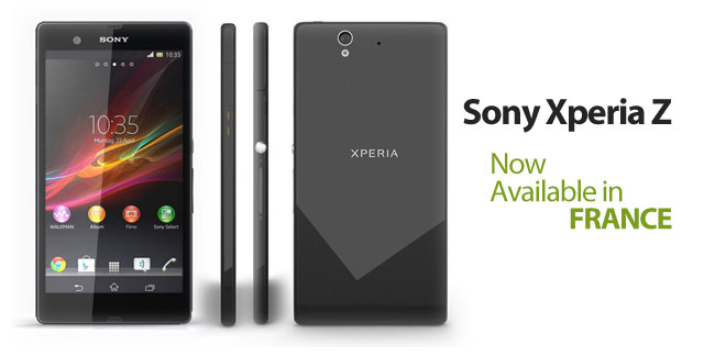 Sony Xperia Z now available in France and Price