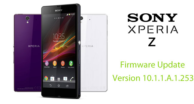Sony Xperia Z receives firmware update