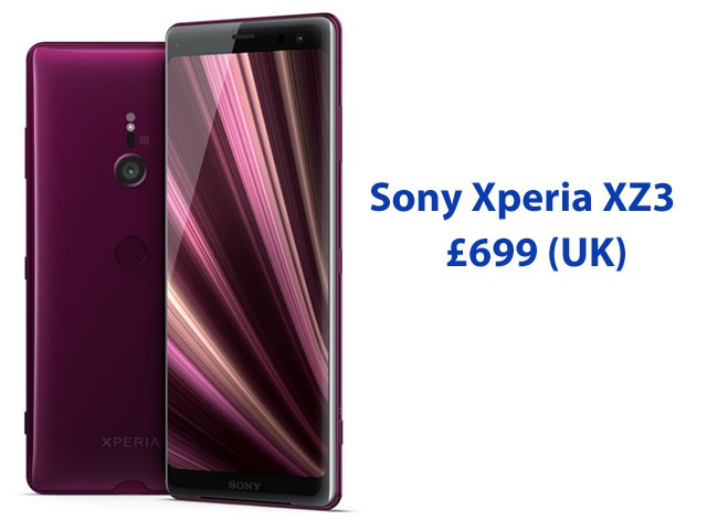 Sony Xperia XZ3 UK Price