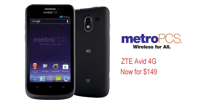 MetroPCS introduces the ZTE Avid 4G