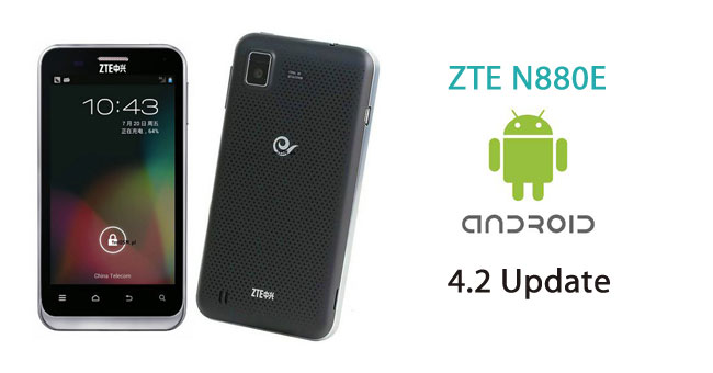 ZTE N880E Android 4.2 Jelly Bean Update